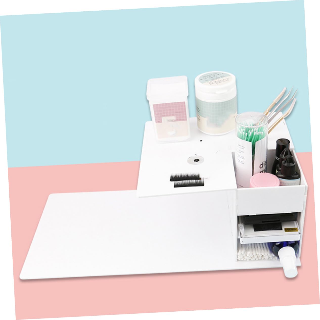 1pezzi Console per Innesto Ciglia Scaffale Portaoggetti Strumenti da Trucco Console Beautify Eyelashs in Acrilico Scaffale Portaoggetti per Salone