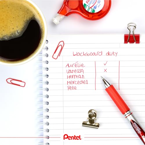 Pentel BL77-BO Bolígrafo Retráctil de Gel 0.7 mm Rojo Pack 12 miniatura 4