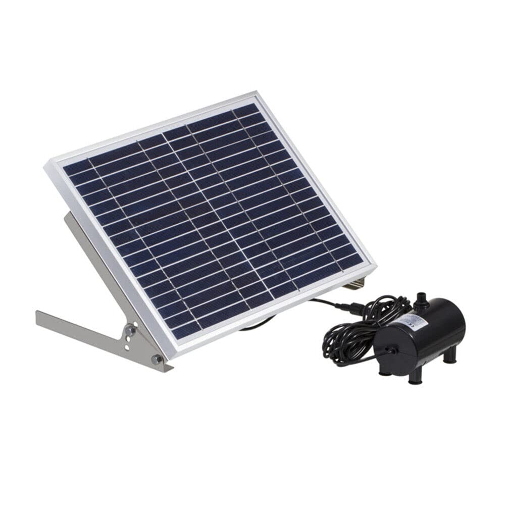 Solar Bachlaufpumpe Set 10W 1000l/h Solarpumpe Wasserfall Pumpe Garten Teich Brunnen,DC 6-24V,Maximale Durchflussmenge: 1000L/h,Maximale Förderhöhe: über 2,5m,für Vogelbäder, Aquarien, kleine Teiche,