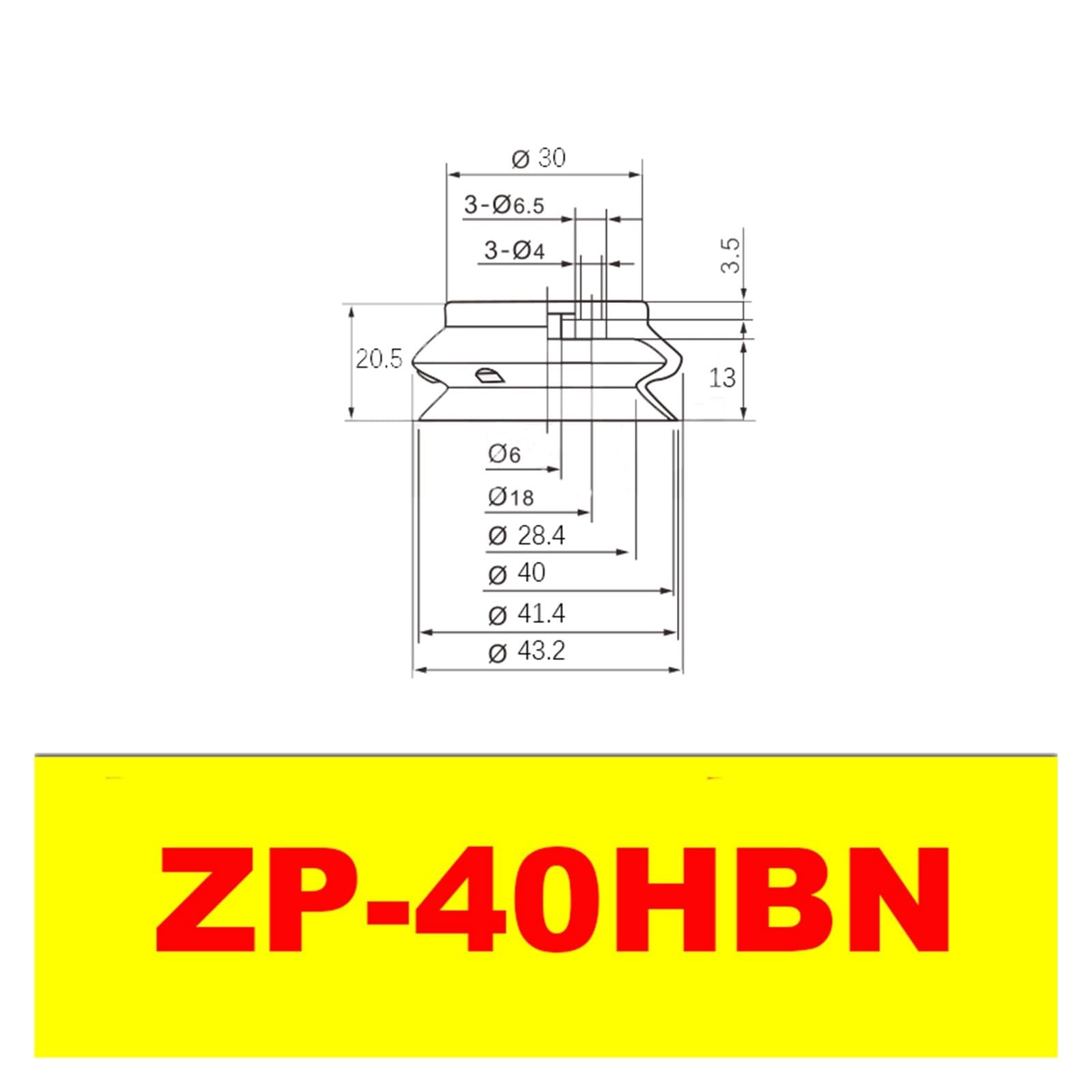 SMC ZP-HB Hochleistungs-Silikon-Vakuumsauger 32–125 mm, 2er-Pack