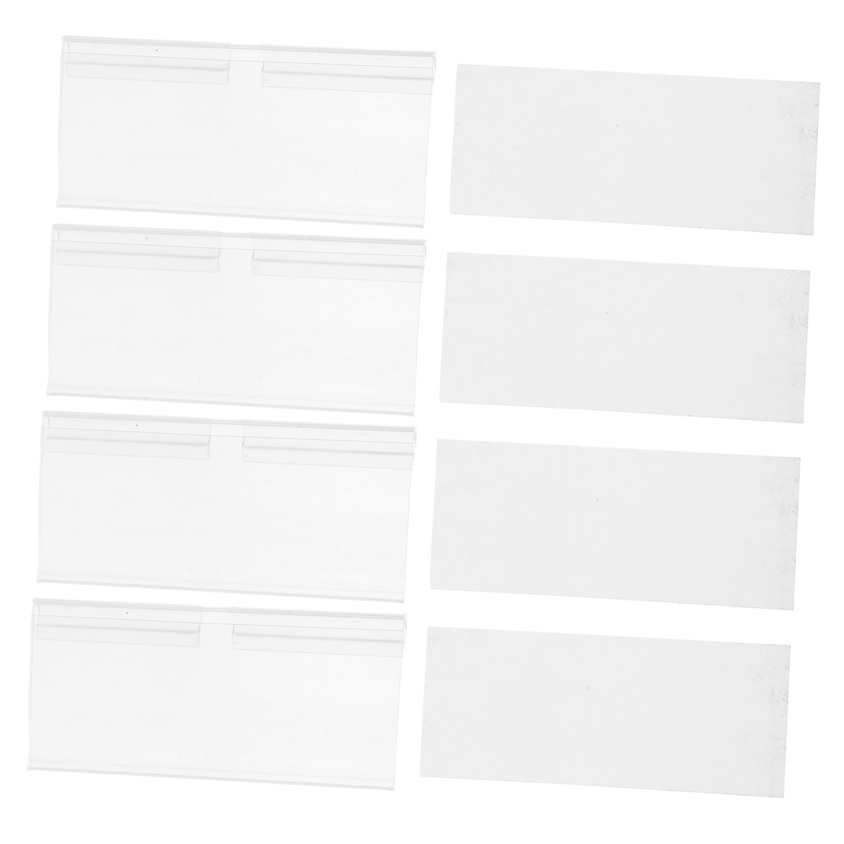 100 Ensembles Porte-étiquettes Filaires Plastique avec Inserts Papier Réutilisables pour Affichage Prix Magasin et Boutique