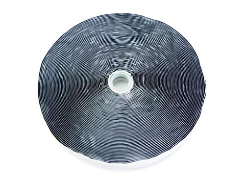 Chiusura in velcro, autoadesiva, nero, 20 mm