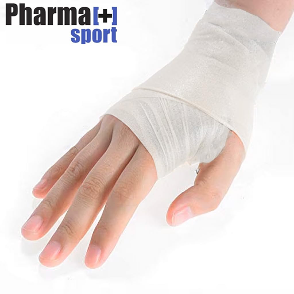 PHARMA+SPORT Salvapelle Sportivo Calcio, Salva Pelle per Fasciature e Protezione, Schiuma Poliuretanica 7x27.5m, Made in Italy, Bianco Conf. 2 Pezzi
