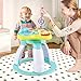 INFANS 3 in 1 Walk Around Baby Activity Center, Baby Walker with Play Table, Wheels, Detachable Seat Cushion, 3 Adjustable Heights, Learning Toys for Boys Girls Aged 6-36 Months (Green)