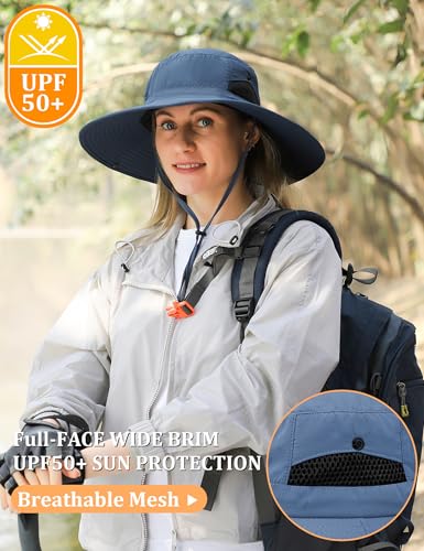Sombrero de playa para mujer con protección UPF 50+ miniatura 3