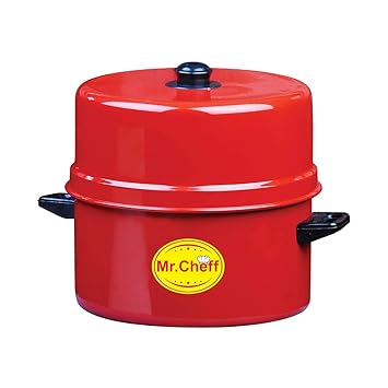Mr. Cheff Premium Choodarapetty Thermal Rice Cooker with SS Pot 1Kg Aluminium Steamer (4.5 liters , Red)