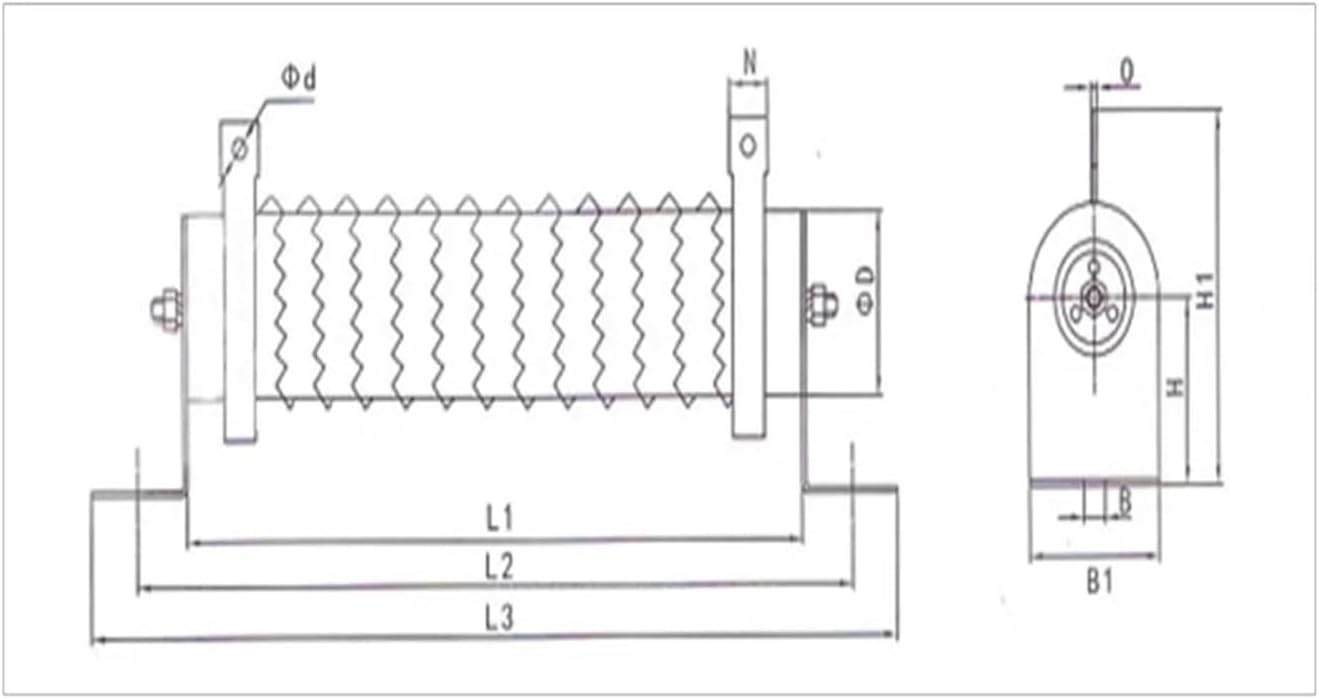 4000w 5000w 6000w 10000w 10kw クリップオン抵抗器、ブレーキ抵抗器、負荷抵抗器、波形