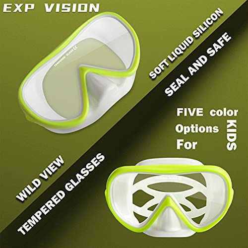 Image of Kids Snorkel Swim Mask, Child Diving Mask Anti-Fog Swim Goggles with Nose Cover for Snorkeling Diving Swimming