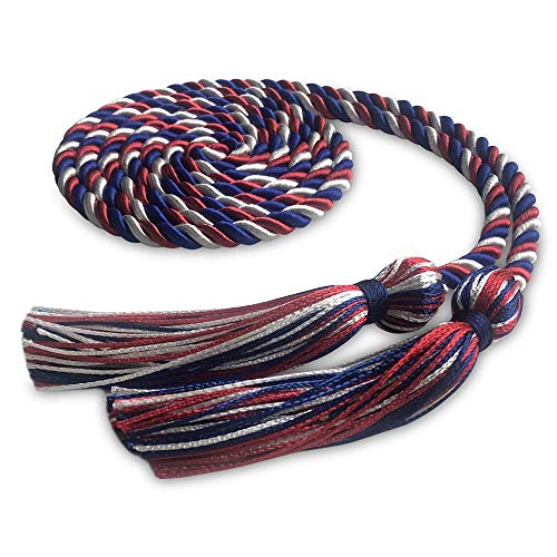 Image of Endea Graduation Single Honor Cord Three-Color (Royal Blue /Red /White)