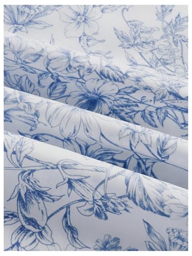 Milumia Women's Floral Tie Shoulder Cami Dress Lace Up Side Vintage Flared Short Dresses4