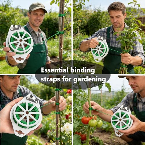 2-Pack de Atadores para Jardín Verde con Cortador miniatura 6