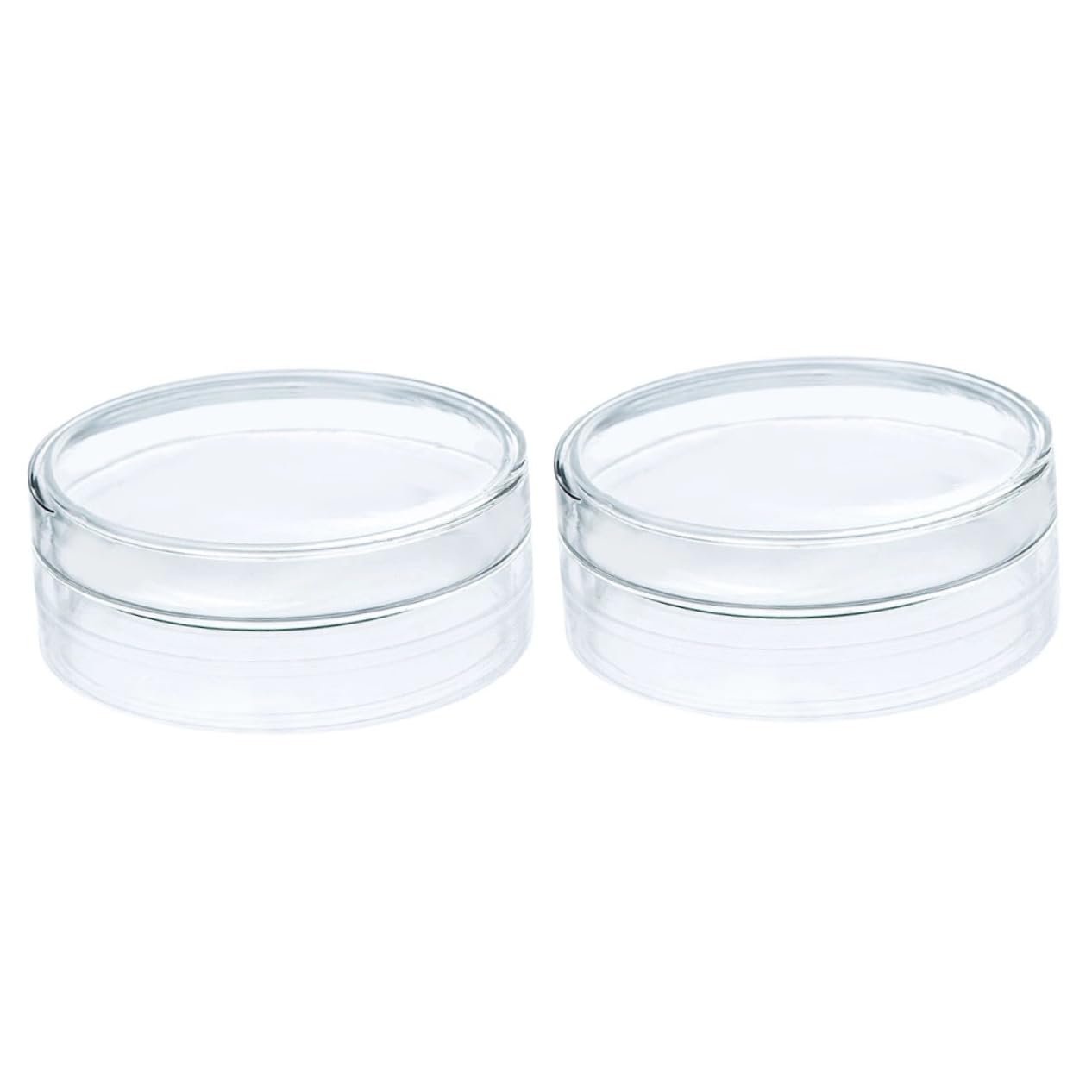 FUNOMOCYA 2pcs Petri Dish Clear Dishes Lab Agar Plate Grade Educational Toys Gel Experiment Lids Plant Pipette Prepoured Transparent Culture Dish Reusable Light Kit Reaction Plates Glass
