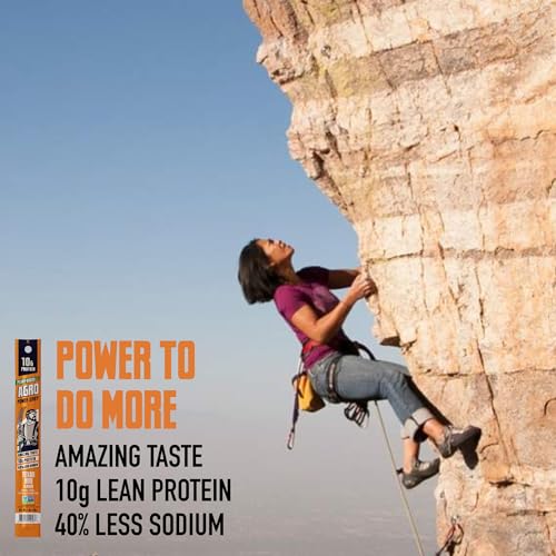Image of Texas BBQ Vegan Jerky Sticks, High Protein Plant Based Snack, 7 Sticks | AGRO POWER Jerky Sticks, High Protein, Non-GMO, Low Sodium, No Cholesterol, Meatless Healthy Snack for Lunch, On-the Go Fuel