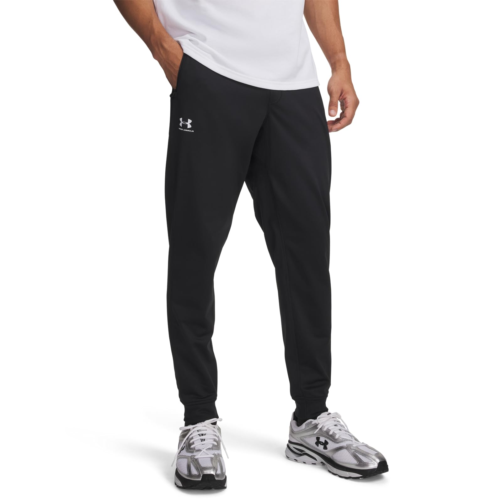 Under Armour Sportstyle Tricot Jogger Spodnie Dresowe, Czarny, M