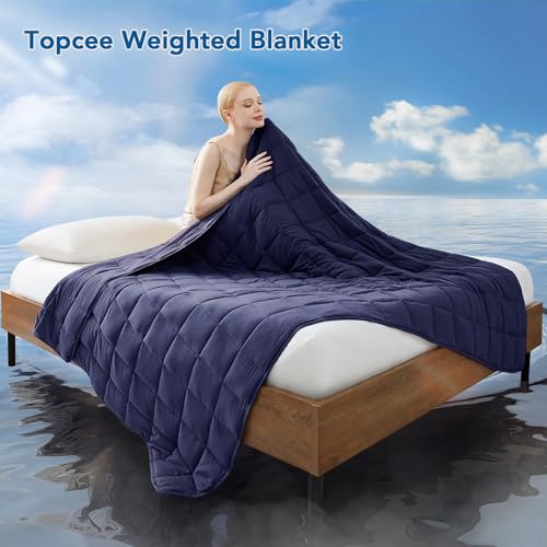 Topcee Weighted Blanket (3 lbs, 36" x 48") Cooling Throw Heavy Blanket for Sleeping Apply to 20-40 lbs, Soft Thick Breathable Blanket with Glass Bead, Easy Care