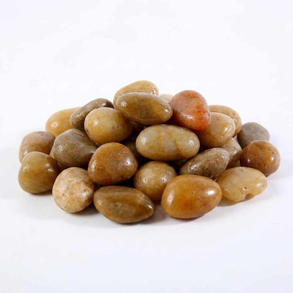 Kieselsteine 2.5kg, Natur Flusskiesel 2-3cm für Aquarium Kies, Dekosteine für Garten & Blumentöpfe, black