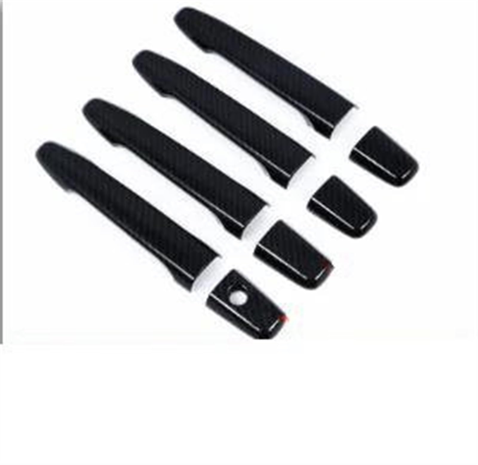 Kjhopy J Car Styling Carbon Fiber Outer Door Bowl Handle Protection Covers Trim For Mitsubishi For Outlander Phev 2013-2020 Exterior Door Handle(J)