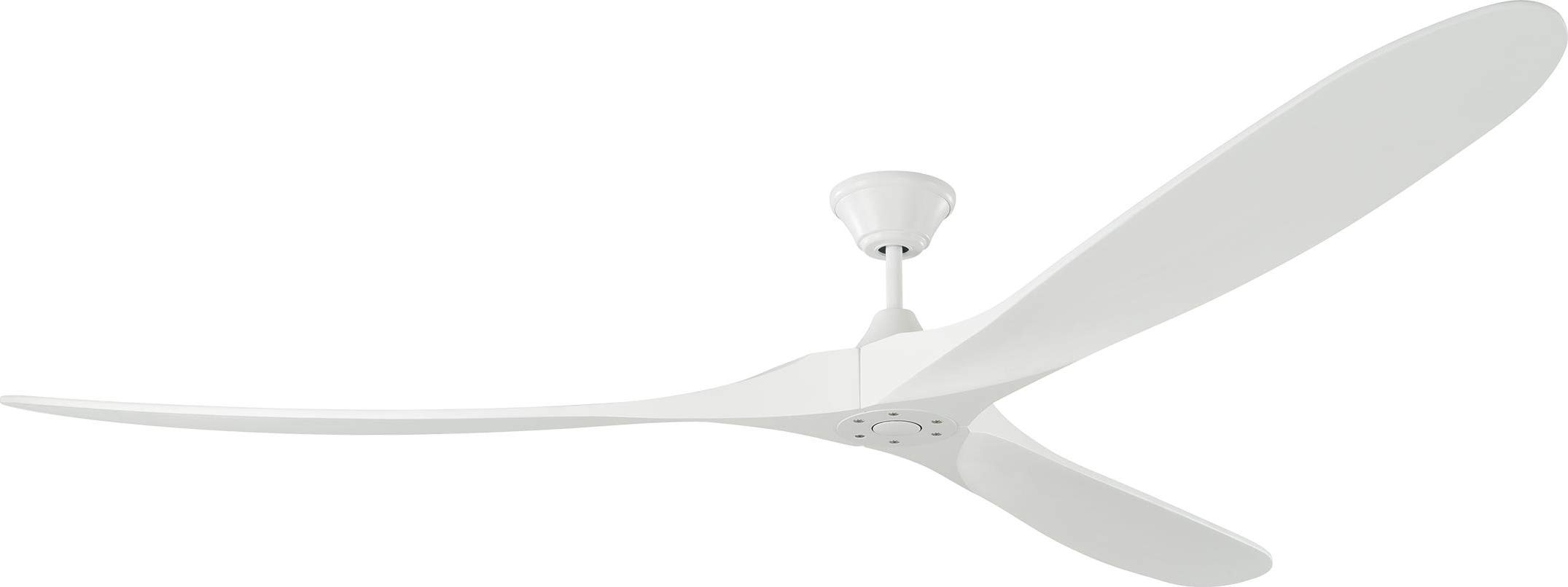 Monte Carlo 3MAVR88RZW Maverick Super Max Energy Star 88" Outdoor Ceiling Fan with Remote Control, 3 Balsa Wood Blades, Matte White