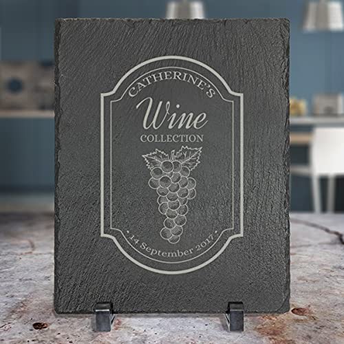 Personalized Wine Decorations, Wine Plaques for Couple, Slate Plaque with Plastic Feet, Unique Wine Gifts
