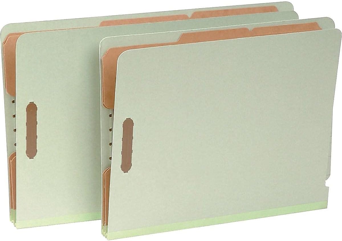 Pendaflex 23224 Pressboard End Tab Classification Folders, Letter, 2 Dividers/6 Section, 10/Box