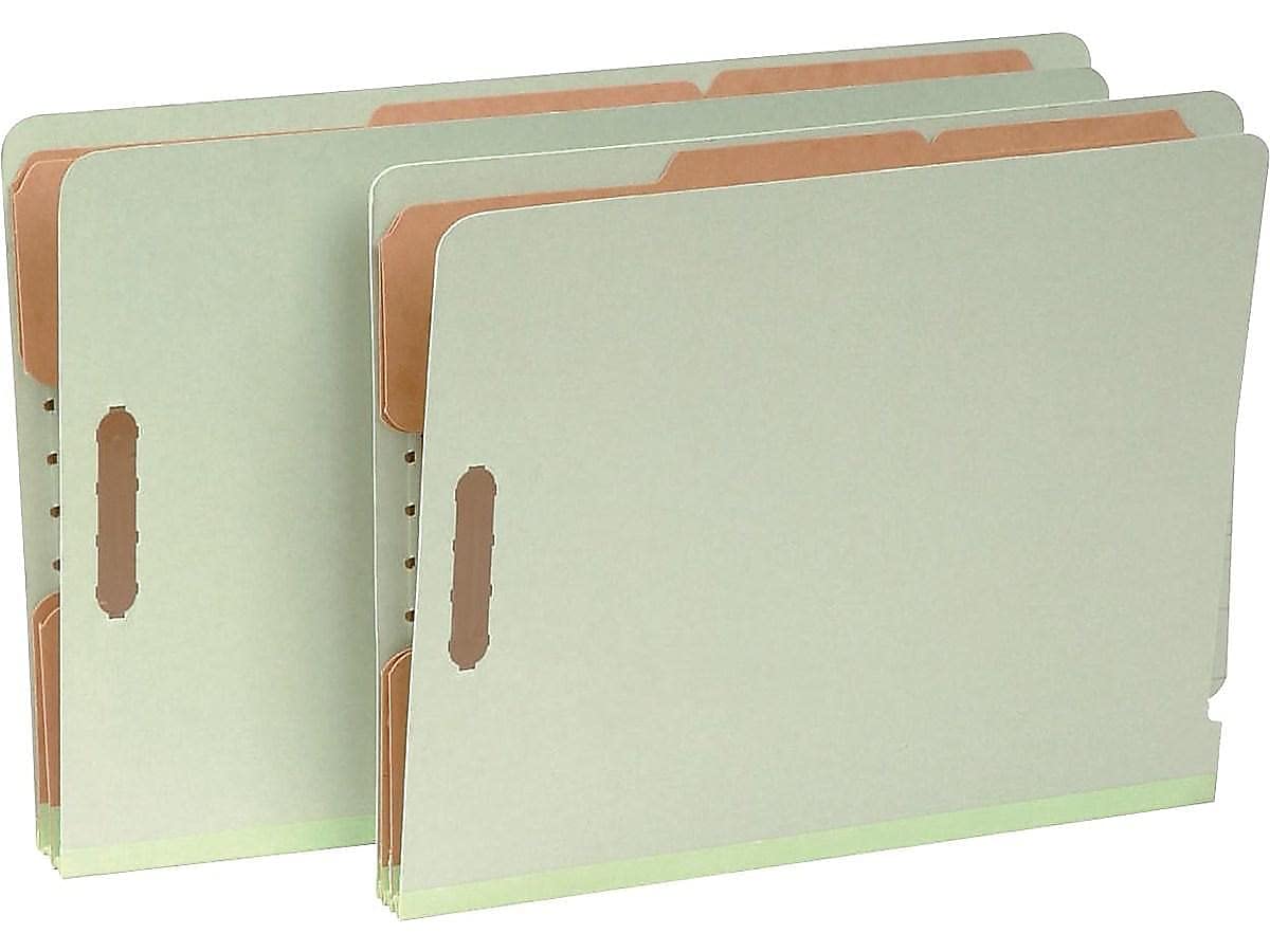 Pendaflex - Classification Folders, 2 Dividers, Letter, 10/BX, LGN, Sold as 1 Box, ESS23224