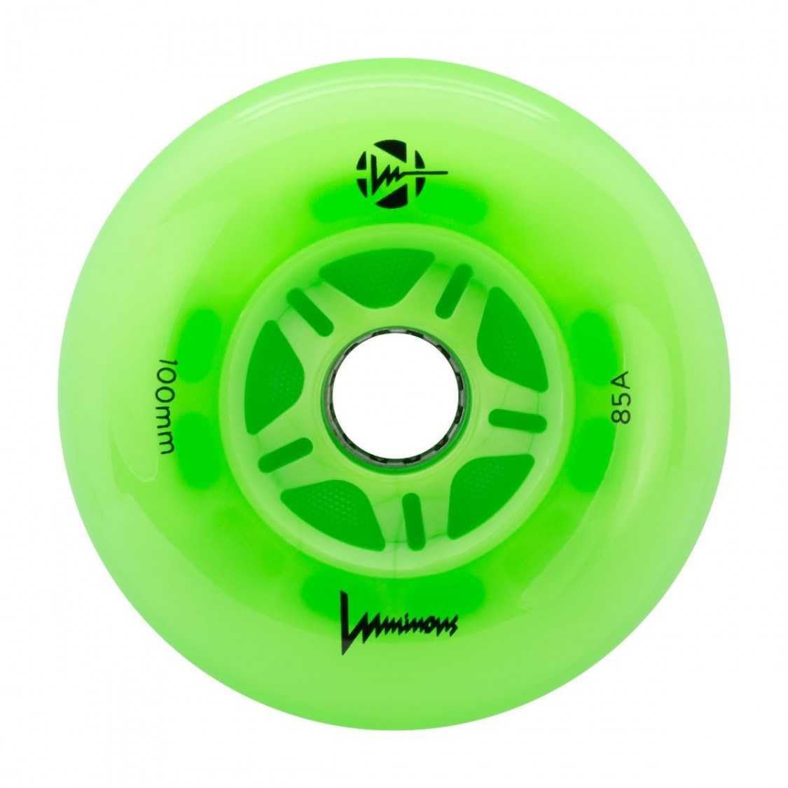 Luminous Inline Wheels Green Apple Glow 100mm 85A 3pk
