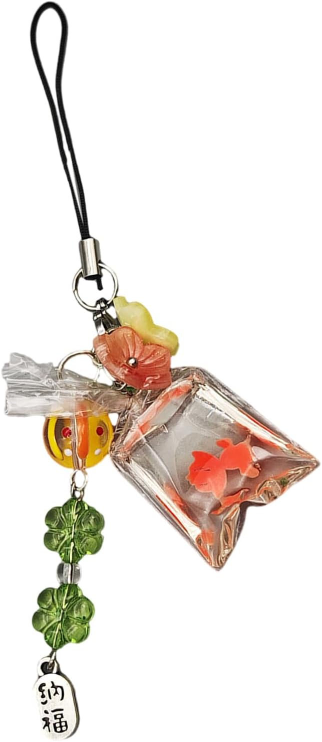 Phone Charm, Transparent Bag Design Acrylic Lucky 4.72 Inch Aesthetic Phone Accessory Keychain Bag Charm Camera Pendant for Daily Decoration