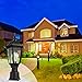 FUDESY Outdoor Post Lights, Electric Exterior Lamp Post Light Fixture with Pier Mount Base, LED Bulb Included, Anti Corrosion Black Plastic Materials, Pole Lanterns for Garden, Patio, Pathway