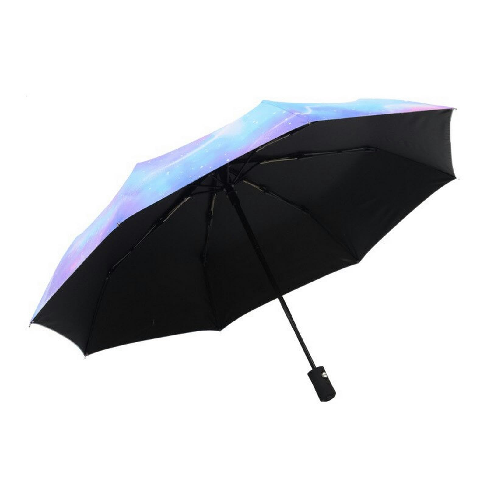 TEidea Parasol automatyczny składany potrójnie składany parasol, damski kolorowy gwiazda wiatroodporny gwieździste niebo parasol słoneczny