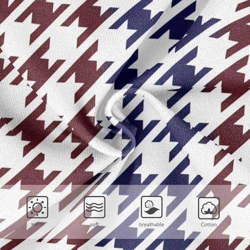 Houndstooth Blue White Brown Girls Underwear Toddlers 2t Cotton Girl Panties Cute Pattern Underpants Briefs3