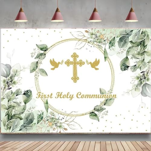 First Holy Communion God Bless The Lvye Flowers Baptism Party Backdrop Decorations Photography Background Photo Booth Props 350x240CM First Holy Communion God Bless The Lvye Flowers Baptism Party Backdrop Decorations Photography Background Photo Booth Props 350x240CM