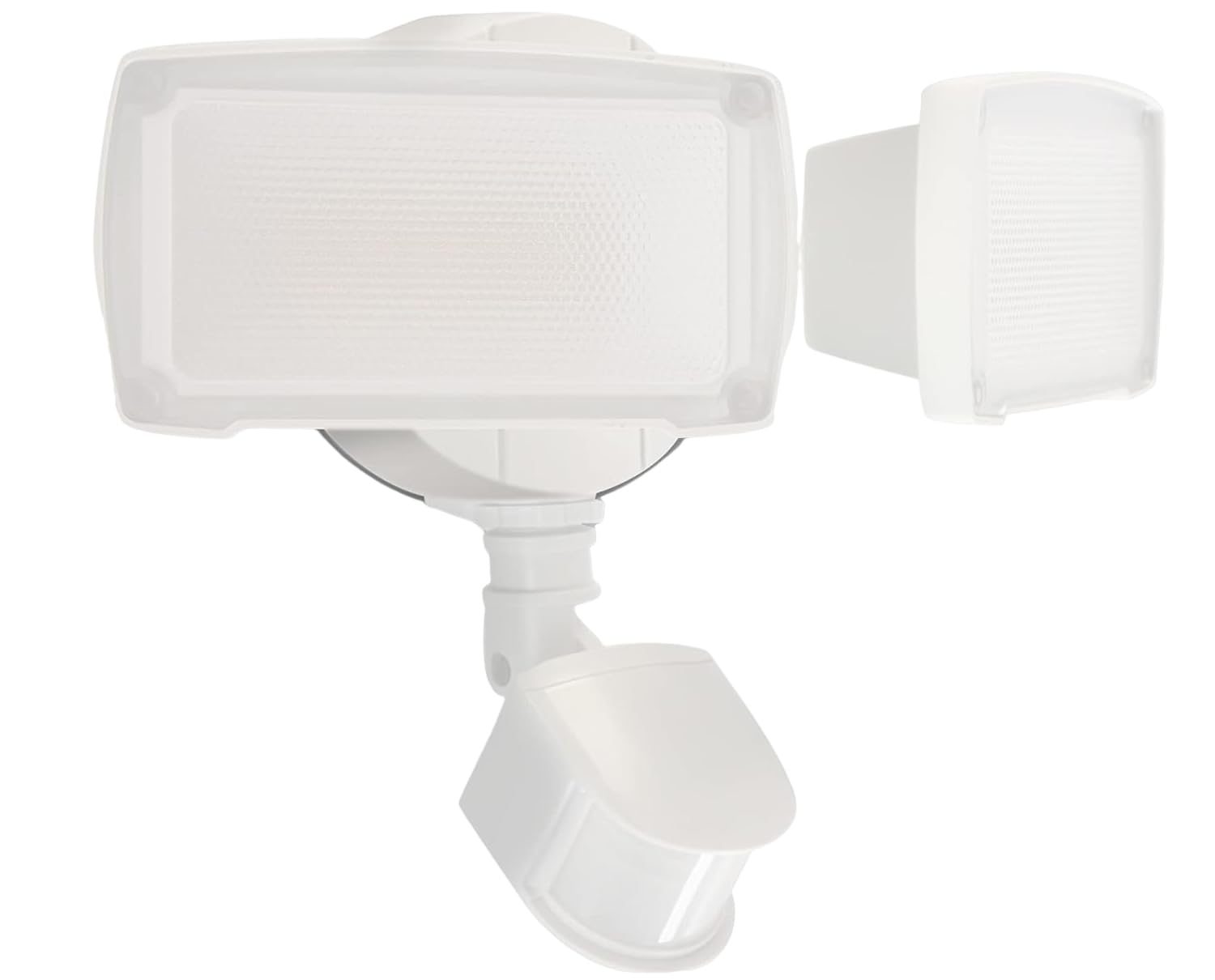 UME 19W LED Security Lights Motion Sensor Light Outdoor, 2000LM Motion Flood Light, 5000K, IP65 Waterproof, 2 Adjustable Head Motion Detector Security Light for Exterior,Outside,Garage,Yard(White)