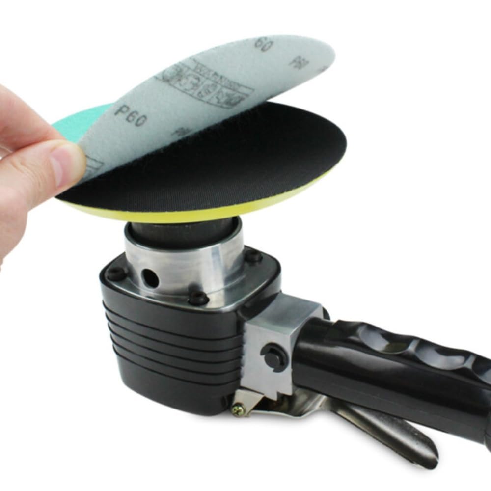 BHA Discos de lija de película verde de 5 pulgadas, con gancho y bucle húmedos/secos, paquete de 50, sin agujero, resistente a la carga, impermeable, bajo polvo y abrasivo de óxido de aluminio de