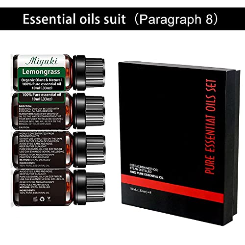 Essential Oil Sets, Lemongrass,Pine Needles,Camphor,Fennel,Cypress,Lemon,Vanilla,Orange Organic Plant Natural Oils 8 X 10 Ml #TOP3