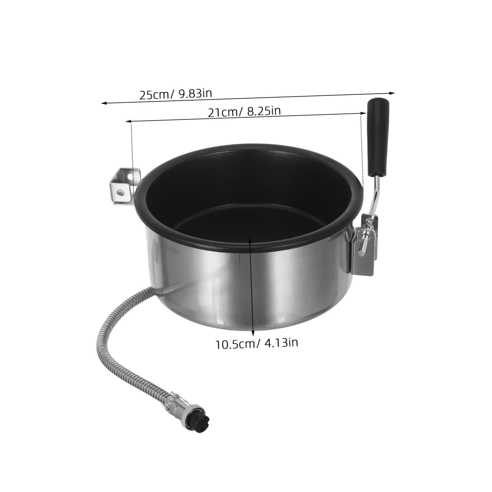 Ersatz Popcorntopf 8 Oz aus Edelstahl und Aluminium mit Antihaftbeschichtung für Popcornmaschinen Zubehör für Familienfilmabende und Kleine Küchen
