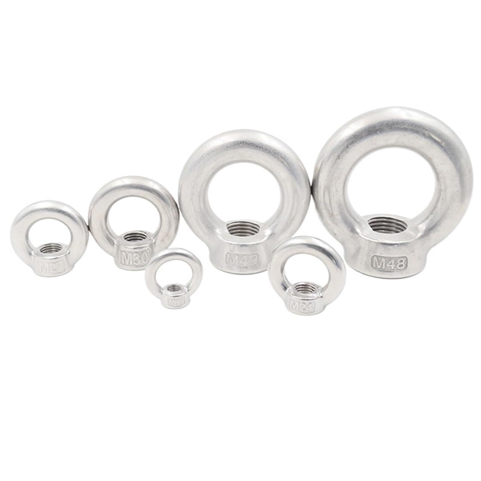 Cancamos Metalicos Tuercas de ojo de elevación de acero inoxidable/Tornillos de ojo Pernos de anillo M4 M5 M6 M8 M10 M12 M14 M16 M18 M20 M24 M27 M30(Ring Nut,M24)