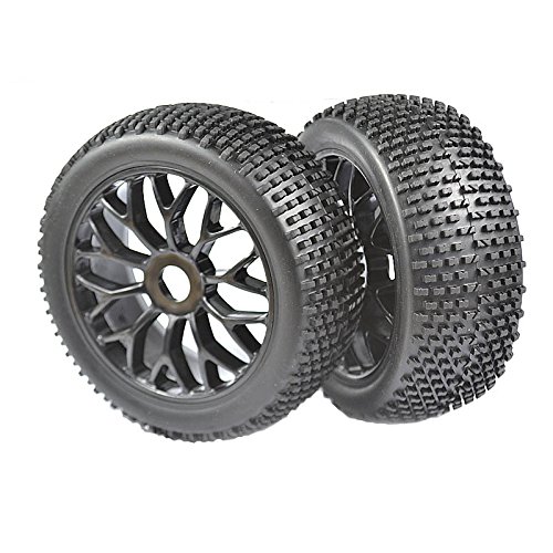 YAOHM 4PCS 1/8 RC Off-Road Buggy Tire with 17mm Hub Wheel Rim