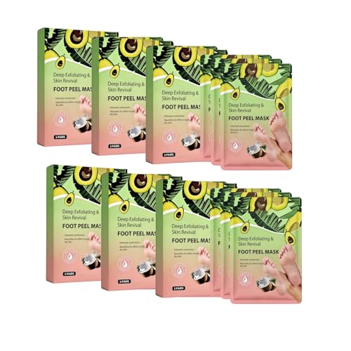 Masque pieds peeling pour éliminer les callosités et réparer les talons fendillés