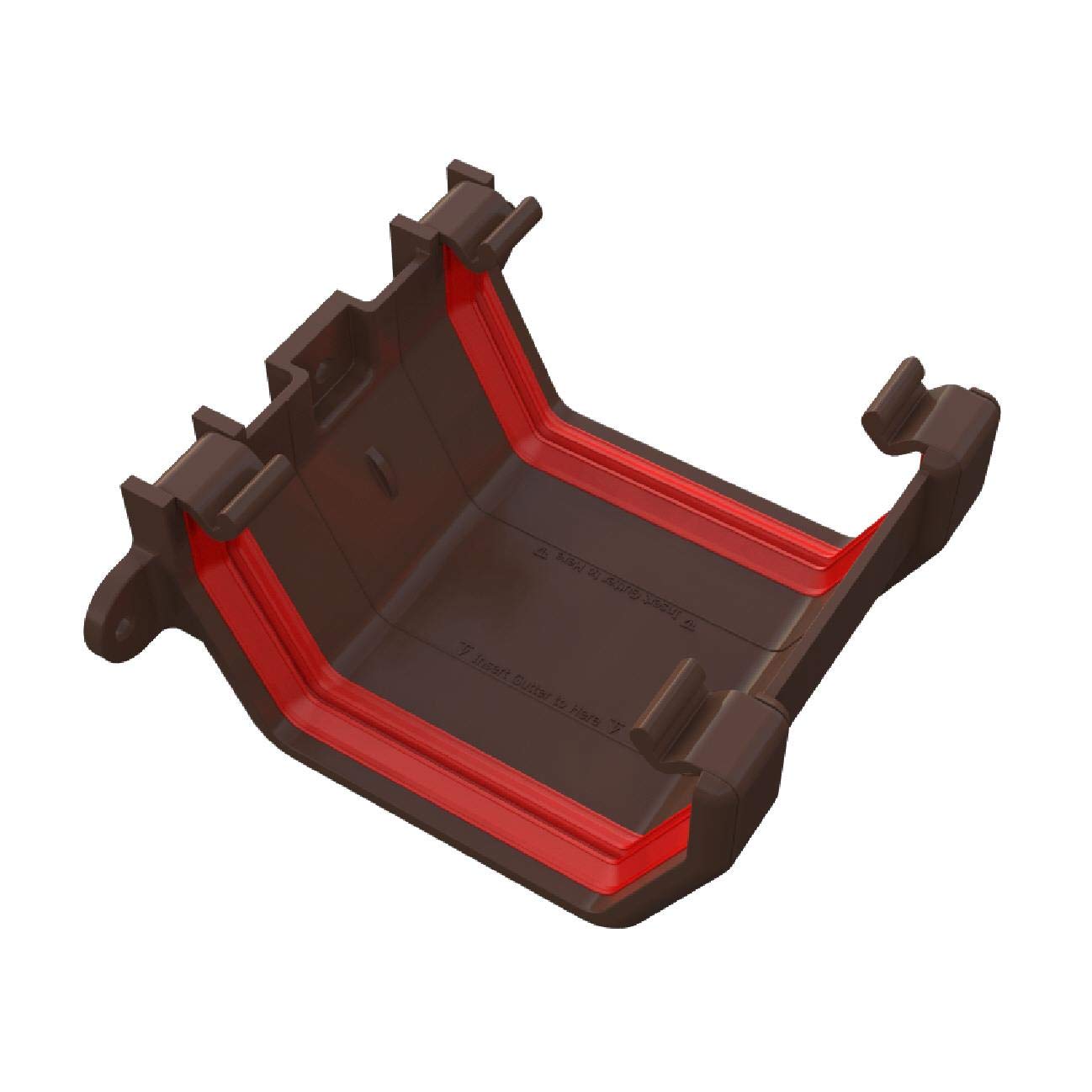 Freeflow Brown Square Gutter Union Joint, 114Mm Rain Water Systems