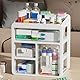 Buithafu Hausapotheke Schrank, 4-Tier-Schublade-Typ Medizin Box, Medikamenten Aufbewahrung, Groß Medikamentenbox, Medizinische Lagerung Container für Home Office Dorm