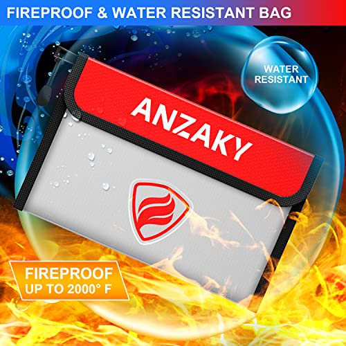 ANZAKY Photo Picture Frame Diversion Safe with Fireproof & Waterproof Money Bag, Valuable Safe Storage, Home Safe, Mini Safe Box with Hidden Compartment to Shield your Money, Cash, White 5x7