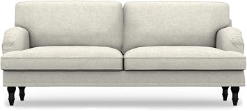 comfortly 3-Seat Sofa Slipcover Replacement Hand Made Compatible with STOCKSUND Couch - COVERS ONLY Heavy Duty - Cream