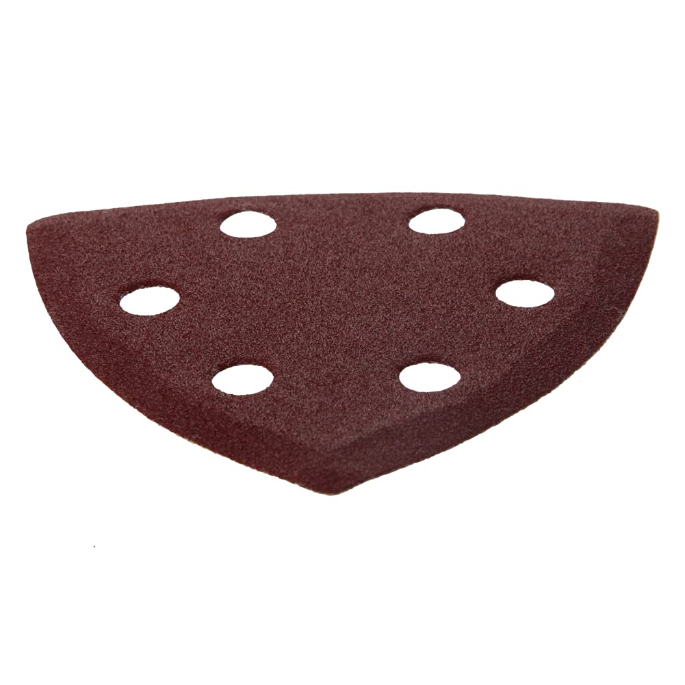 Hegebeck Detail Sander Paper Aluminium Oxide Hook and Loop Backing Sanding Pads 6-Hole for Sanding and Polishing 150 Grit 15PCS