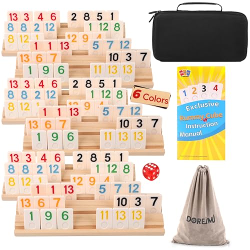 Doreimi Rummy Cube 6-Color Premium Edition Triangle Domino Set miniatura 2