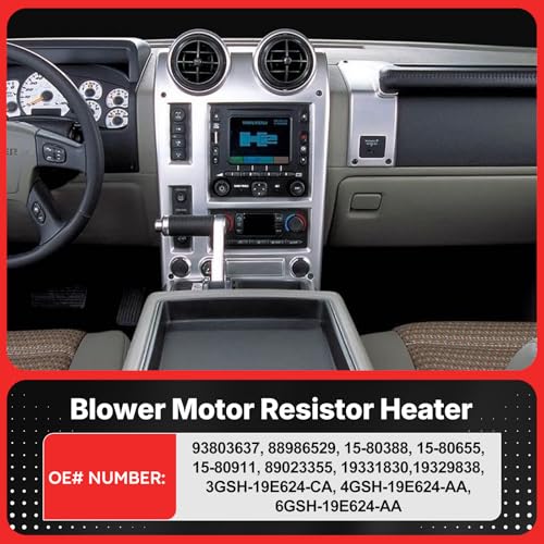 Image of 19331830 Blower Motor Resistor Heater - Blower Motor Fan Control Module for 2003-2007 Hummer H2 Replaces# 19329838 89023355 93803637 88986529 15-80388 15-80655 15-80911 3GSH-19E624-CA (1)