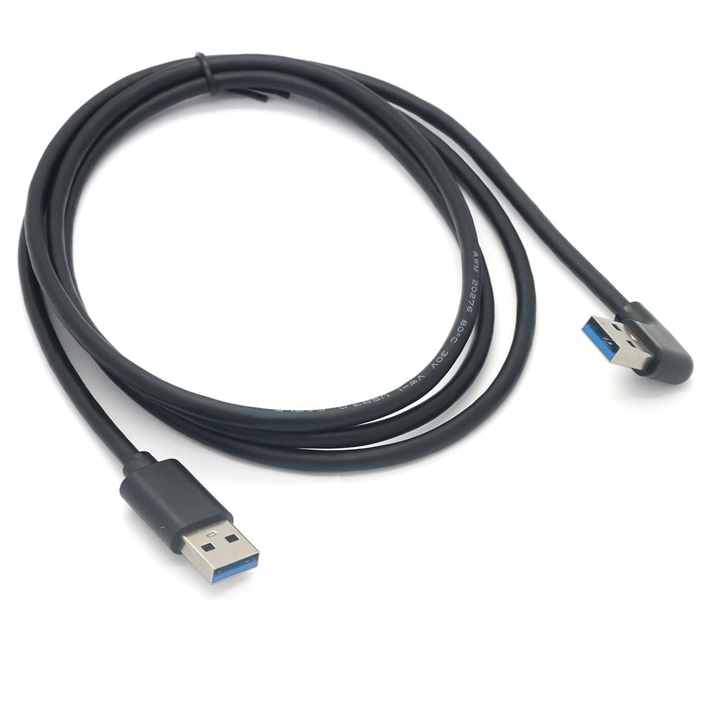 4.9FT USB 3.0 A to A Right Angled Cable - 5Gbps Data Transfer, 90 Degree Type-A Male Connector