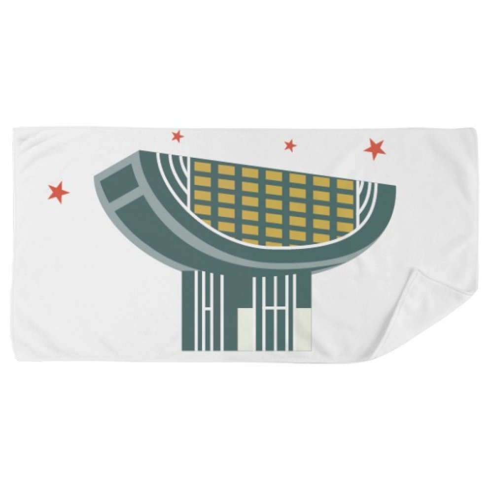 Serviette de bain Hong Kong Space Museum en coton doux multicolore 35x70 cm
