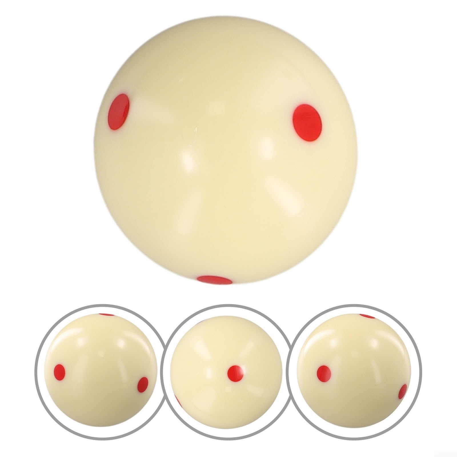 Pallina da allenamento per biliardo, palla rossa 5,7 cm, 6 punti, resina, accessorio per visualizzazione obiettivi