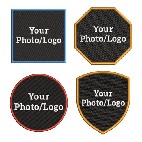 Custom Embroidered & Printed Logo Patches Personalized Photo Iron-On Sew-On Hook & Loop Patch for Hats Clothing Backpacks Great for Military Clubs Companies Restaurants Schools Individual