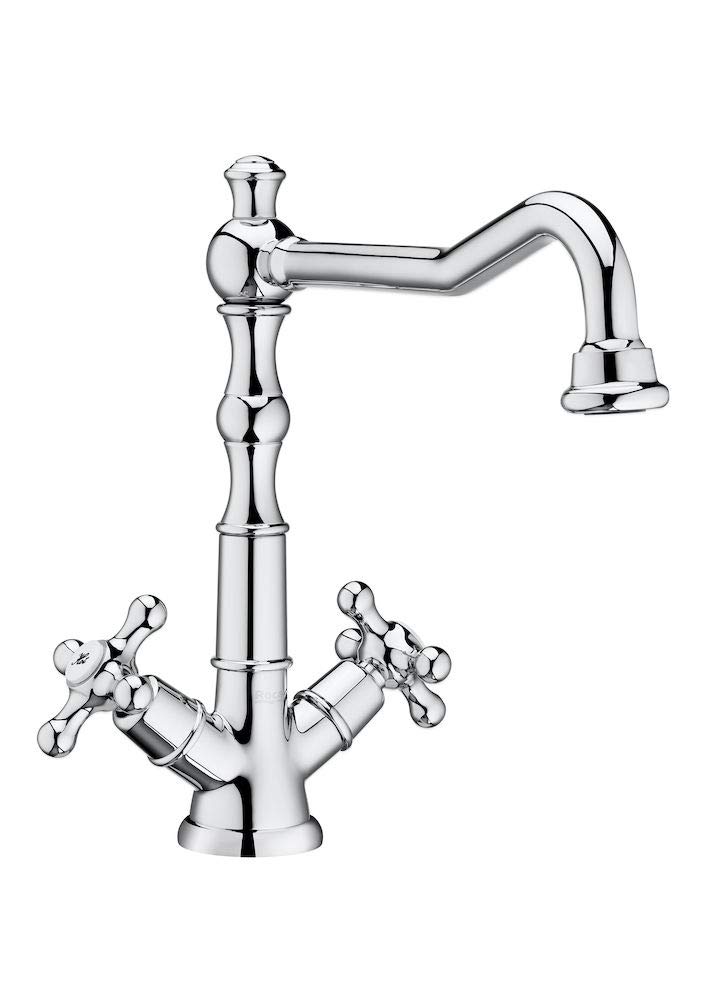 Roca A5A384BC00 Mezclador Bimando Lavabo Caño Alto Carmen, Cromado